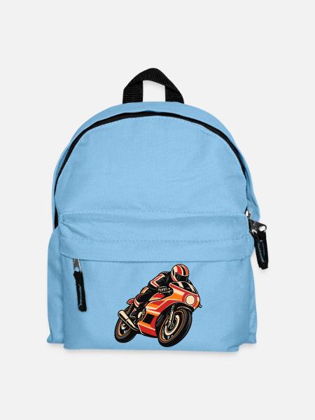 Retro Racer Bike - Kinder Rucksack - Hellblau