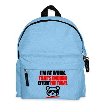 Arbeit ist genug  - Kinder Rucksack - Hellblau - Vorne