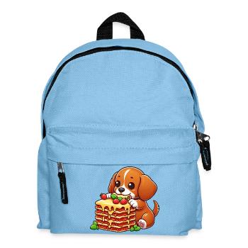 Beagle Liebt Lasagne Italienisch Hund Liebe Lasagn - Kinder Rucksack - Hellblau - Vorne