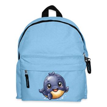 Kuschelbaby Wal im Wasserspiel - Kinder Rucksack - Hellblau - Vorne