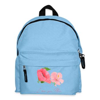 Muttertag Motiv Blumen Flower Power - Kinder Rucksack - Hellblau - Vorne
