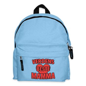 World's Best Mom Heart T-Shirt - Kids' Backpack - light blue - Front