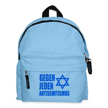 Gegen jeden antisemitismus - Kinder Rucksack - Hellblau - Vorne