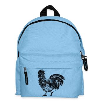 An ornately decorated rooster - Kids' Backpack - light blue - Front