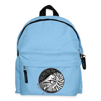 Keltischer Nautilus (Schwarz/Kreis) - Kinder Rucksack - Hellblau - Vorne