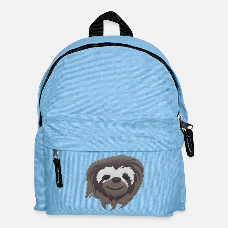 Faultier Aufnäher - Kinder Rucksack - Hellblau