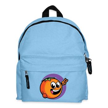 Mandarine orange - design - Sac à dos Enfant - bleu clair - Devant