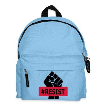 Hashtag Resist - Raised Fist - Black Power - Kids' Backpack - light blue - Front