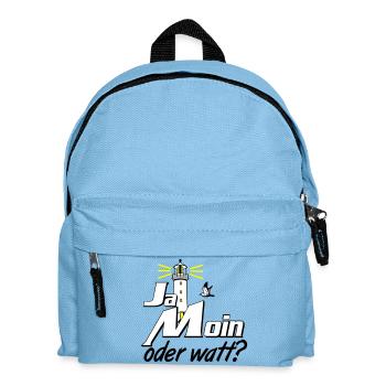 Ostsee Nordsee Shirt , Fun Shirt(25) - Kinder Rucksack - Hellblau - Vorne