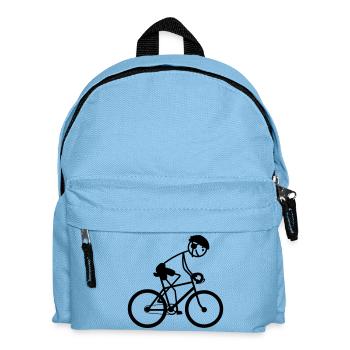 Jeune ou homme à vélo - Sac à dos Enfant - bleu clair - Devant