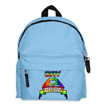 Logo de la gay pride arc-en-ciel 4 - Sac à dos Enfant - bleu clair - Devant