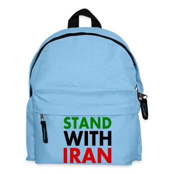 Stand with iran - Kinder Rucksack - Hellblau - Vorne