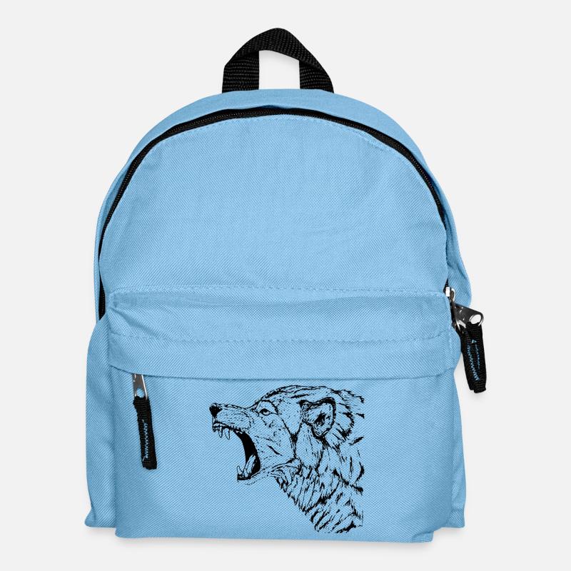 Wolf - Kids' Backpack - light blue