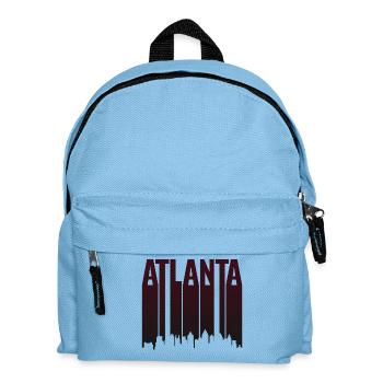 Atlanta Skyline Vertikal Silhouette - Kinder Rucksack - Hellblau - Vorne