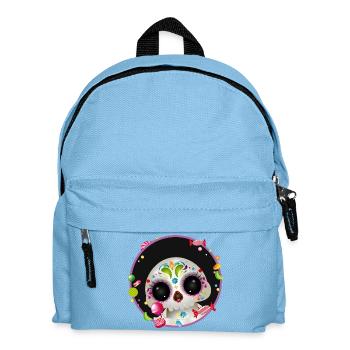 Cute Sugar Skull in candy frame - Kids' Backpack - light blue - Front
