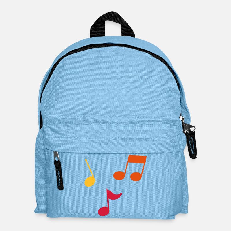 Musiknoten – 3 Farben - Kinder Rucksack - Hellblau