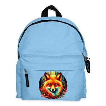 Fuchs - Kinder Rucksack - Hellblau - Vorne