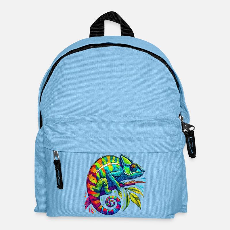 Chamäleon - Kinder Rucksack - Hellblau