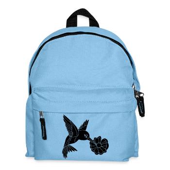 Oiseau butineur noir - Sac à dos Enfant - bleu clair - Devant