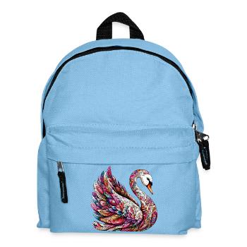 Swan decorated with Mandalas - Kids' Backpack - light blue - Front