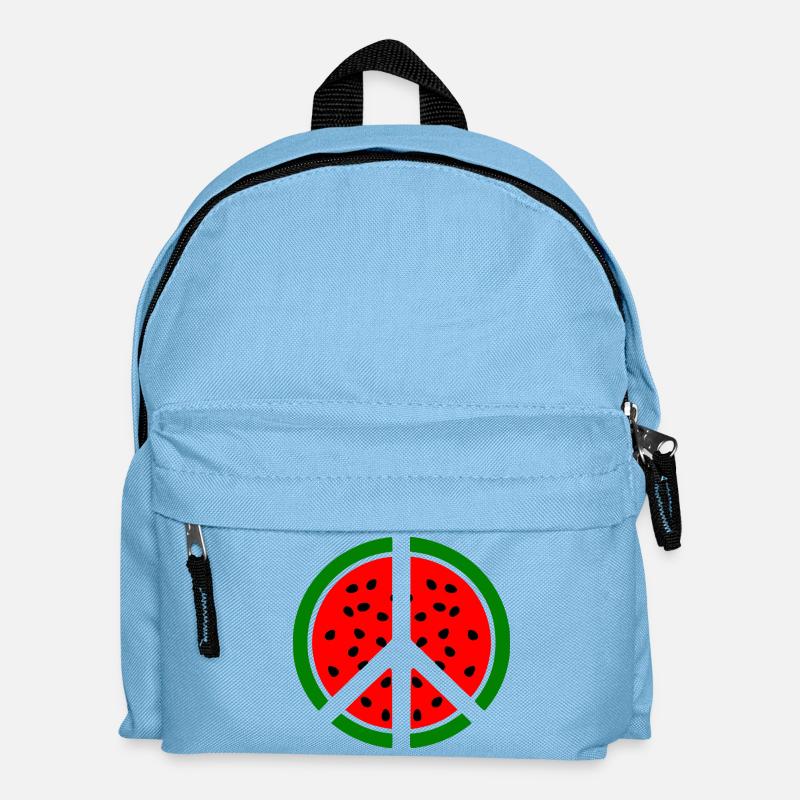 Wassermelone peace symbol - Kinder Rucksack - Hellblau