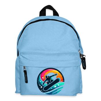 Snowboard - Vibrations of snowboard evolution - Kids' Backpack - light blue - Front