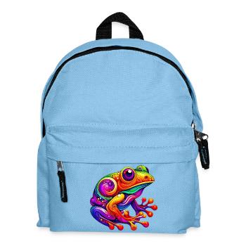 Frosch - Kinder Rucksack - Hellblau - Vorne