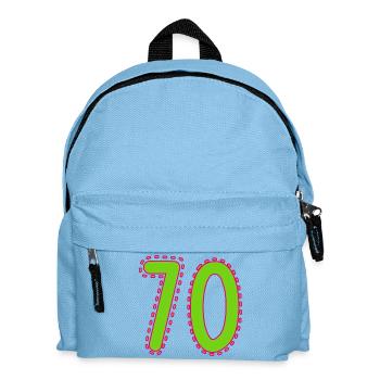 70. 70 YEARS. 70th ANNIVERSARY. 70 YEARS ANNIVERSARY. - Kids' Backpack - light blue - Front