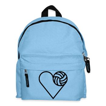 Volleyball Herz Liebe Volleyballer Beach Symbol - Kinder Rucksack - Hellblau - Vorne