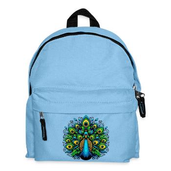 Peacock - Kids' Backpack - light blue - Front
