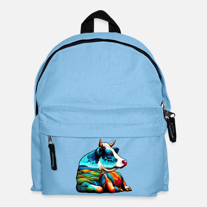 Vache - Sac à dos Enfant - bleu clair