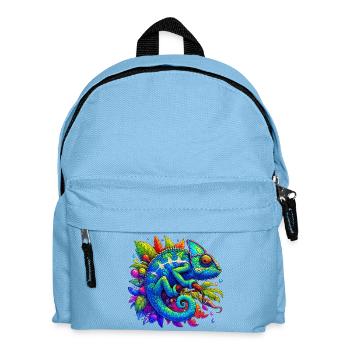 Chamäleon - Kinder Rucksack - Hellblau - Vorne