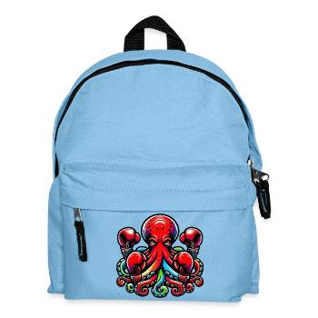Krake - Kinder Rucksack - Hellblau - Vorne