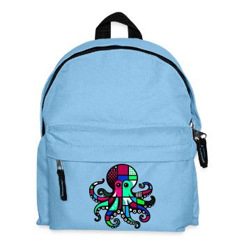 Octopus - Kids' Backpack - light blue - Front
