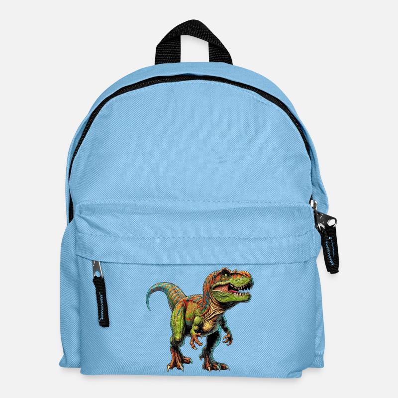 Dinosaurier - Kinder Rucksack - Hellblau