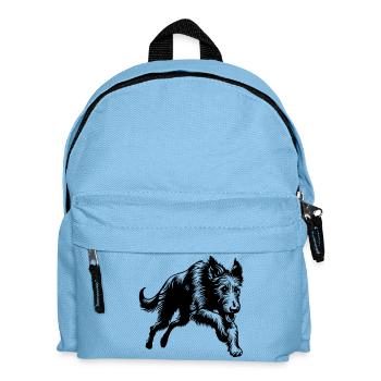 Irish Wolfhound - Kinder Rucksack - Hellblau - Vorne
