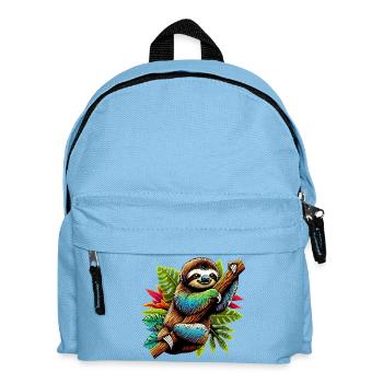 Faultier - Kinder Rucksack - Hellblau - Vorne