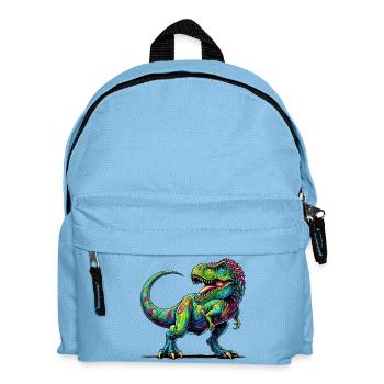 Dinosaurier - Kinder Rucksack - Hellblau - Vorne