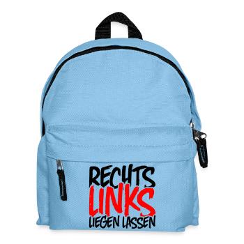 Recht Links liegen lassen - Kinder Rucksack - Hellblau - Vorne