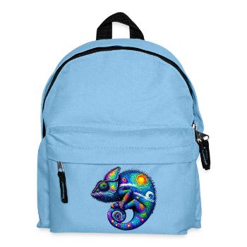 Chamäleon - Kinder Rucksack - Hellblau - Vorne