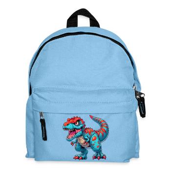 Dinosaurier - Kinder Rucksack - Hellblau - Vorne