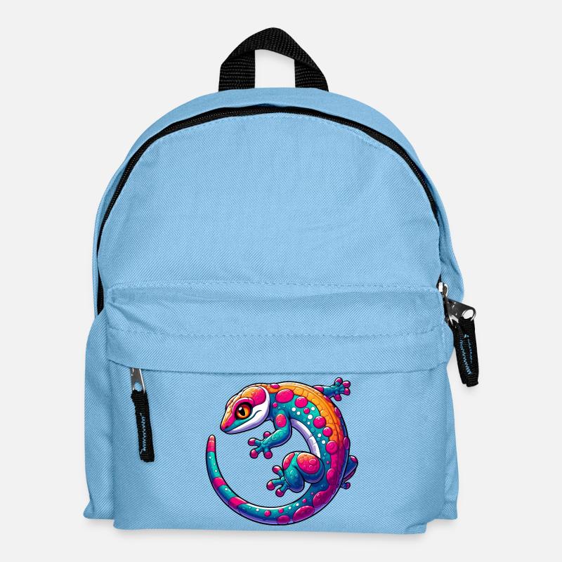 Gecko - Kinder Rucksack - Hellblau