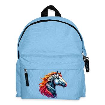 Pferd - Kinder Rucksack - Hellblau - Vorne