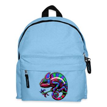 Chamäleon - Kinder Rucksack - Hellblau - Vorne