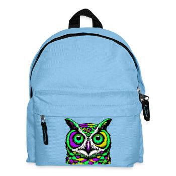 Eule - Kinder Rucksack - Hellblau - Vorne