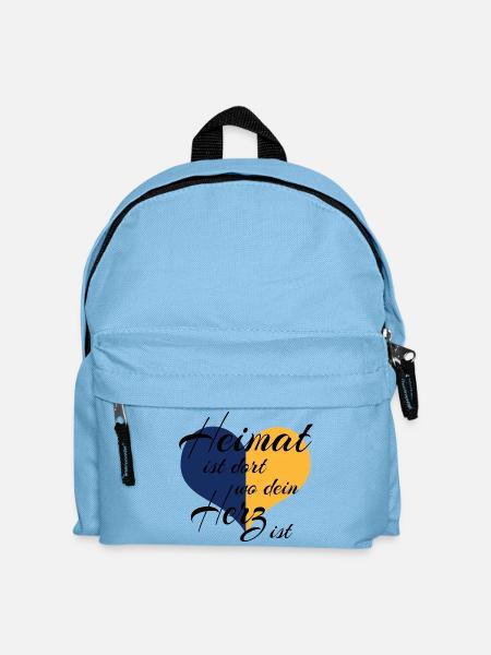 Heimat ist dort wo dein Herz ist - Kinder Rucksack - Hellblau