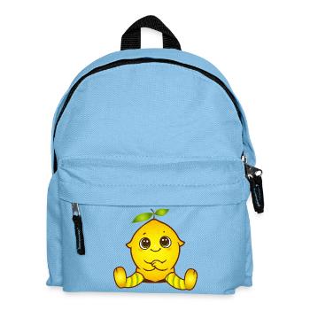 Happy lemon as a cute kawaii figure - Kids' Backpack - light blue - Front