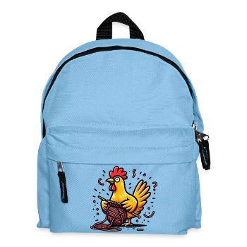 Glucken und Plinken - Kinder Rucksack - Hellblau - Vorne
