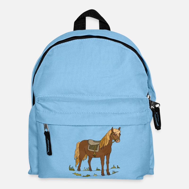 Cheval - Sac à dos Enfant - bleu clair
