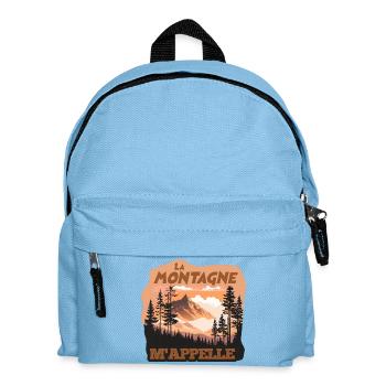 La montagne m’appelle Cadeau Nature et Randonnée - Sac à dos Enfant - bleu clair - Devant